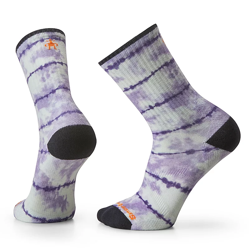 Smartwool Athletic Tie Dye Print Targeted cushion Crew PURPLE ECLIPSE