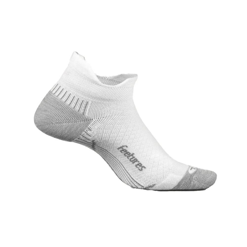 Feetures Plantar Fasciitis Relief Sock Light Cushion No Show Tab BLACK
