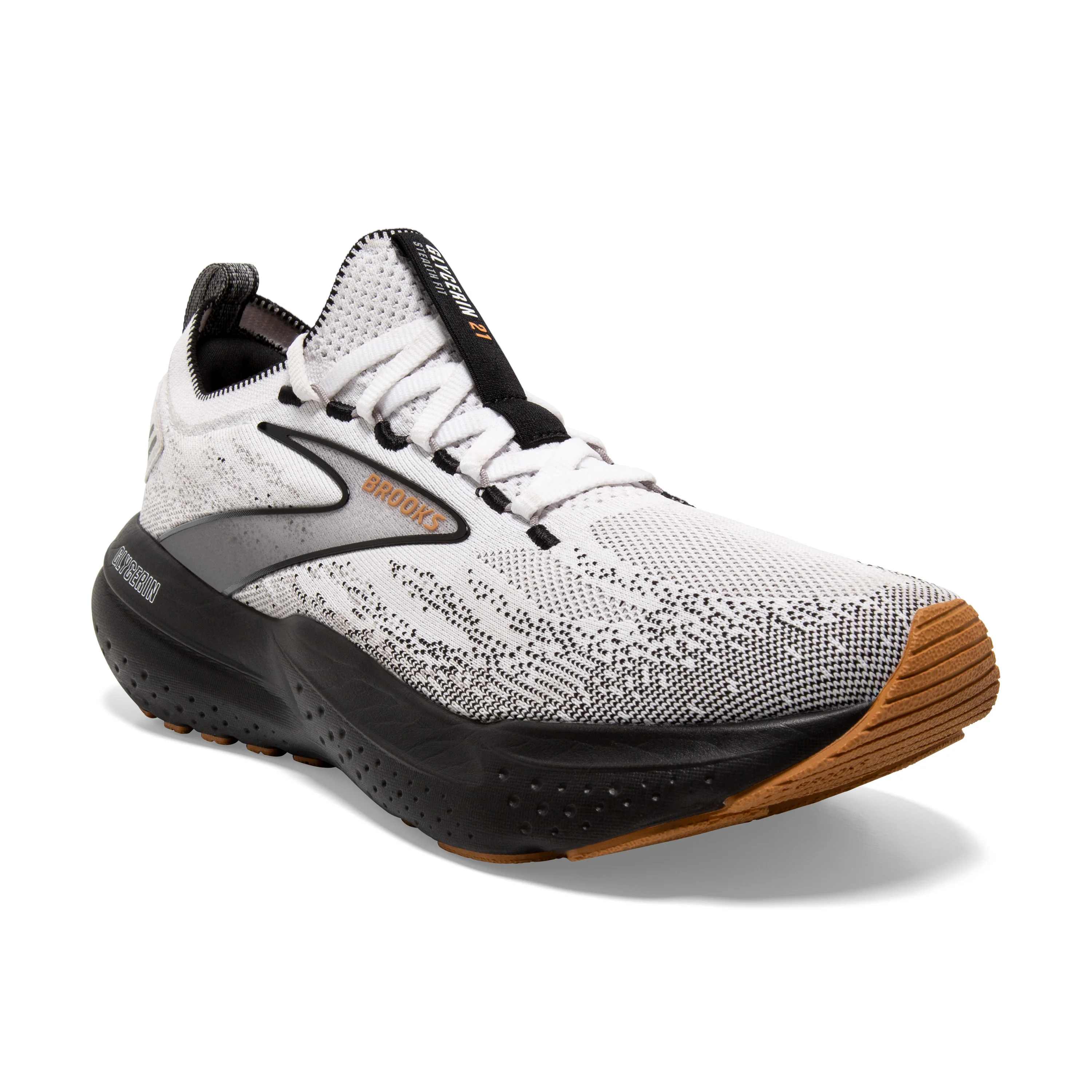 Brooks Glycerin StealthFit 21 Men's WHITE/GREY/BLACK 1 5238-brooks-glycerin-stealthfit-21-men-s-white-grey-black-1.webp