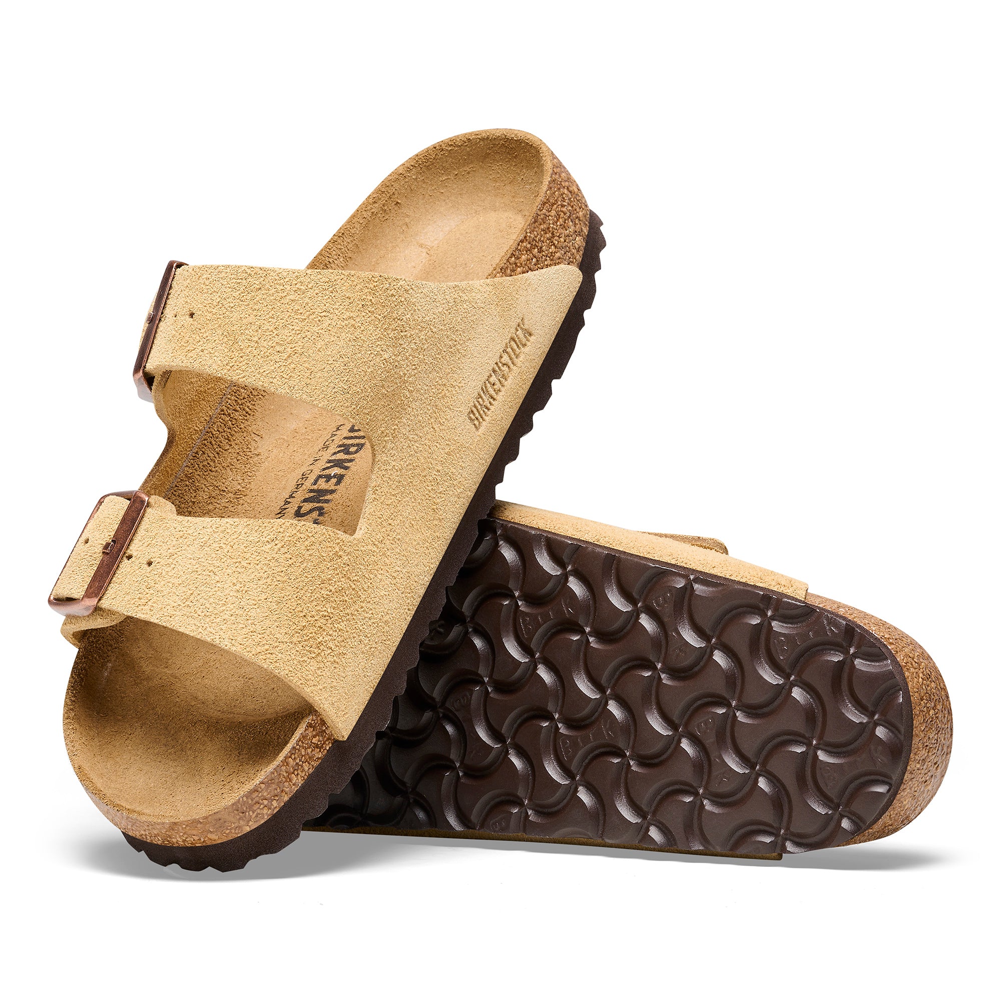 Birkenstock Arizona Suede Leather Women's (MEDIUM/NARROW WIDTH) LATTE CREAM