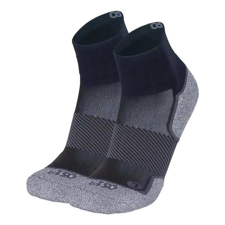 OS1st Active Comfort Socks 1/4 Crew BLACK