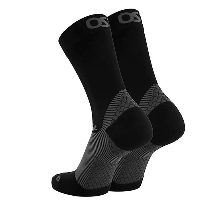 OS1ST Plantar Fasciitis Crew Socks BLACK