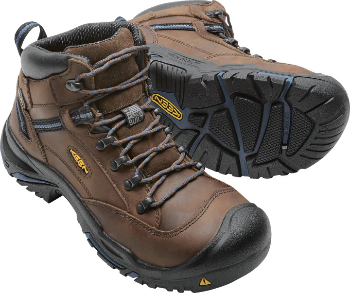 Keen Utility Braddock AL Waterproof Mid (Steel Toe) Men's BISON/BLUE