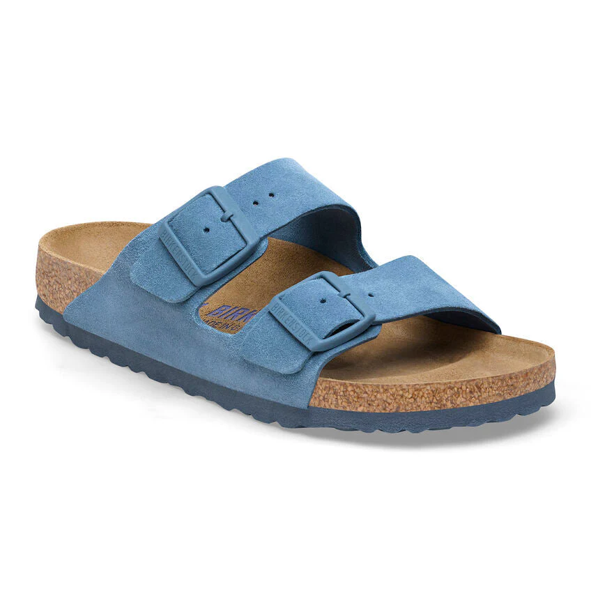 Birkenstock Arizona Soft Footbed Suede Leather Women's (MEDIUM/NARROW WIDTH) Antique White