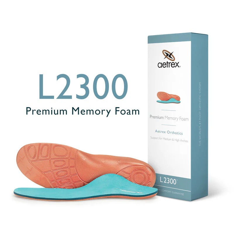 Aetrex Premium Memory Foam Orthotics Insole Men's BLUE