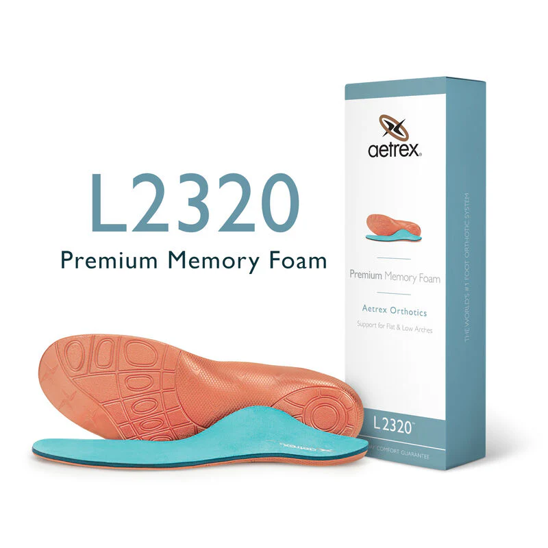 Aetrex Premium Memory Foam Posted Orthotics Men's BLUE