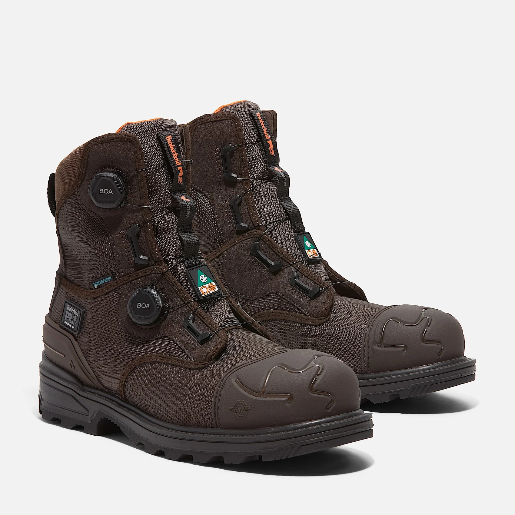Timberland Pro Boa Magnitude 8" Composite Toe Work Boot Men's Dark Brown
