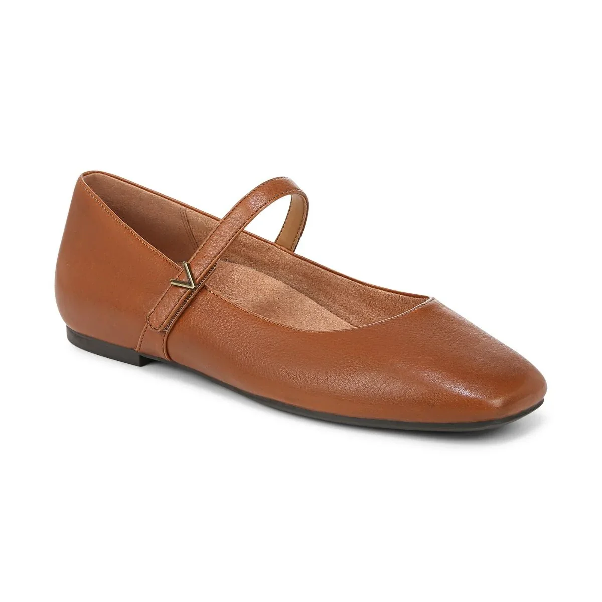 Vionic Alameda Mary Jane Flat Women's TAN LEATHER