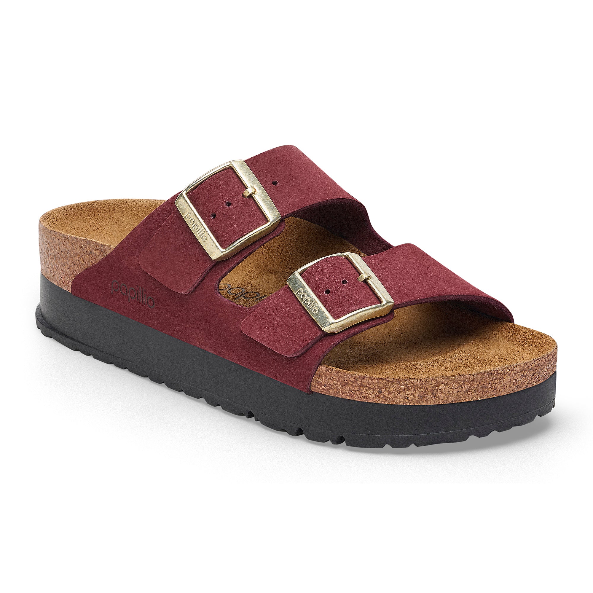 Birkenstock Papillio Arizona Flex Platform Nubuck Leather Women's Zinfandel